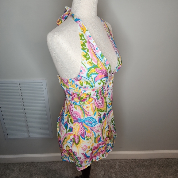 Paisley Multi-color Halter Top Size XS Laundry by Shelli Segal - Picture 4 of 16
